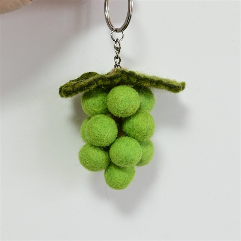 Handmade Felt Fruit Vegetable Keychain Bag Charm Ornament