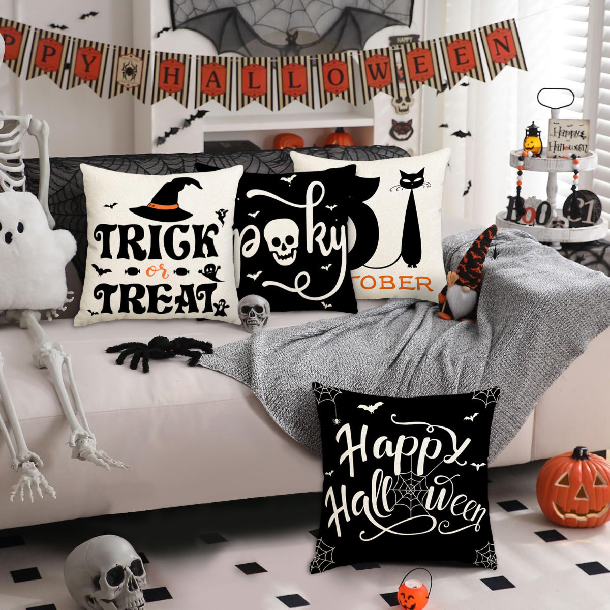 Halloween Pillow Cover Fall Holiday Home Decor
