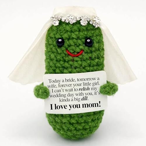 Handmade Crochet Witch Plush Positive Message Gift