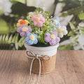 Crochet Puff Flower Pot Large Woven Basket Decor