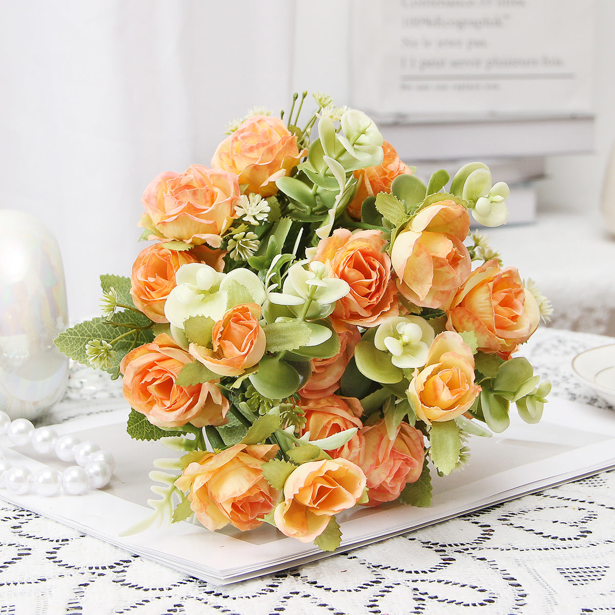 Valentine’s Day Faux Rose Bouquet Floral Arrangement