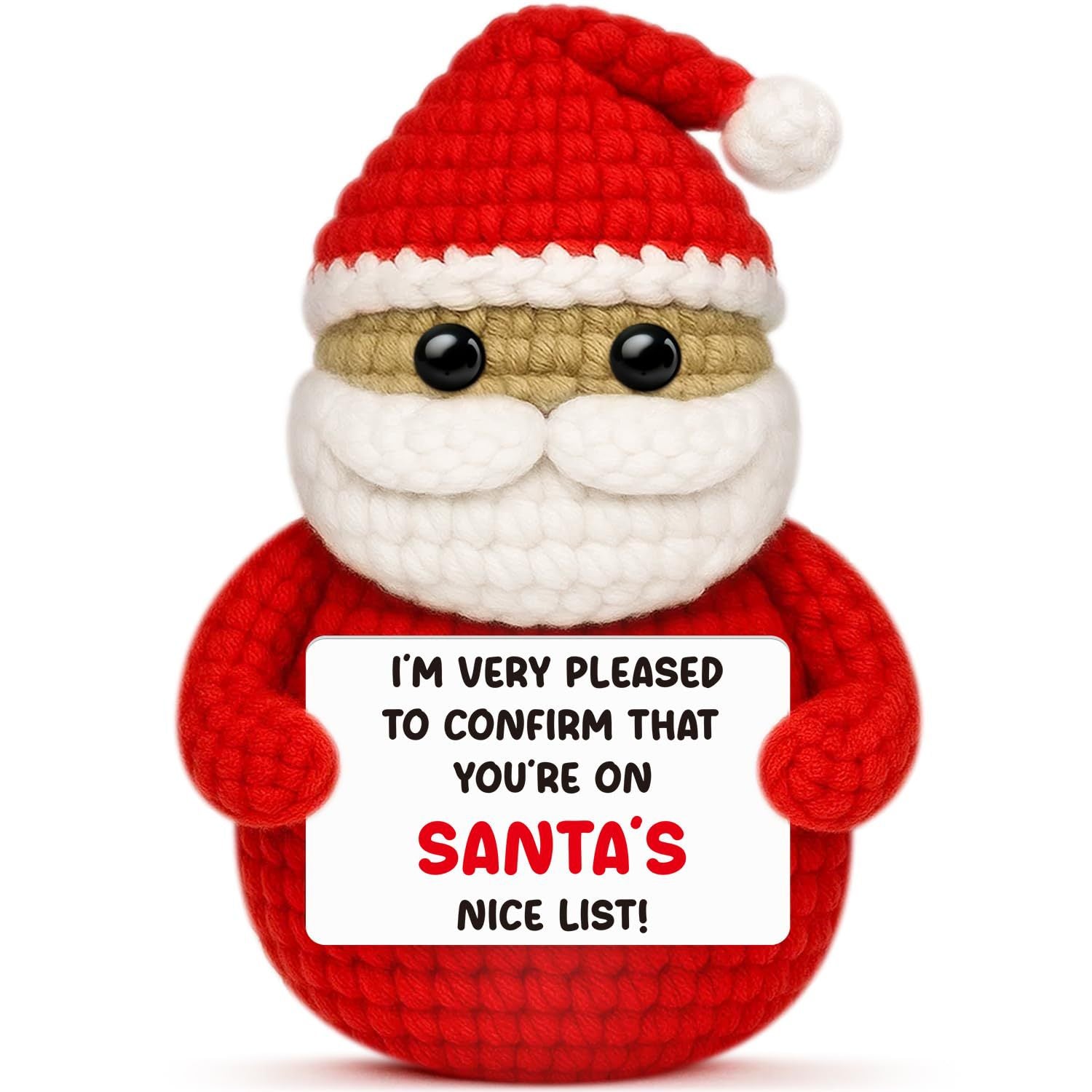 Handmade Crochet Santa Plush Christmas Gift Decor