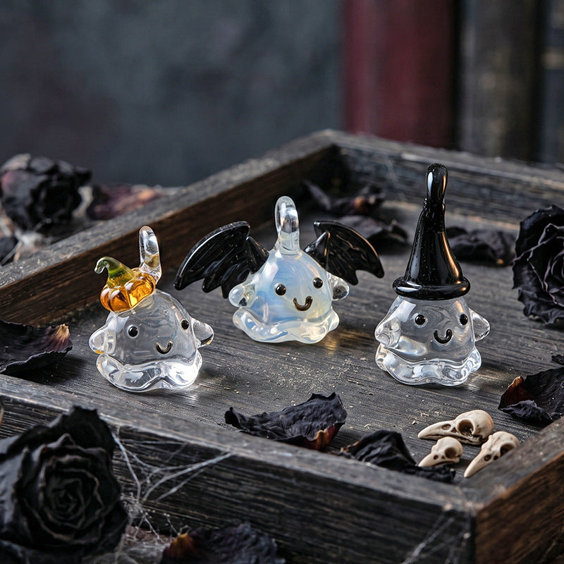 Handmade Glass Halloween Pendant Crystal Charm Hanging Decor