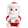 Handmade Crochet Sitting Santa Holiday Plush Ornament