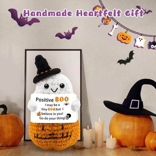 Handmade Crochet Doll Pumpkin Ghost Halloween Plush Decor