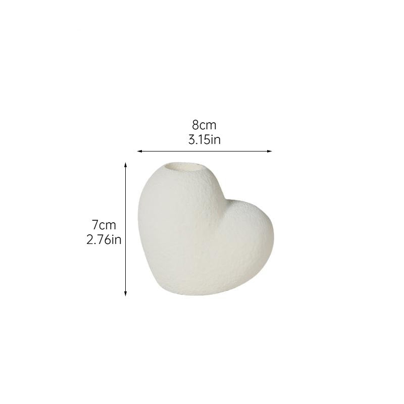 Valentine Red Heart Ceramic Candle Holder Romantic Gift Decor