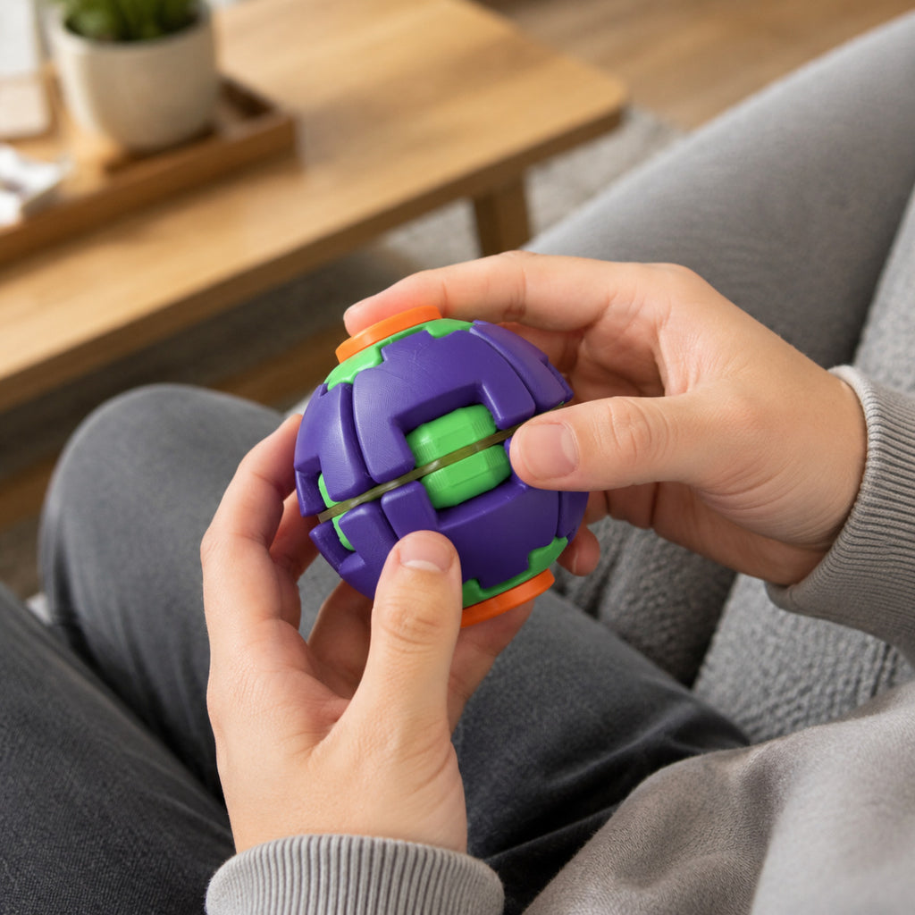 3D Printed Rotating Stress Relief Ball Desk Toy Fidget Sensory Toy