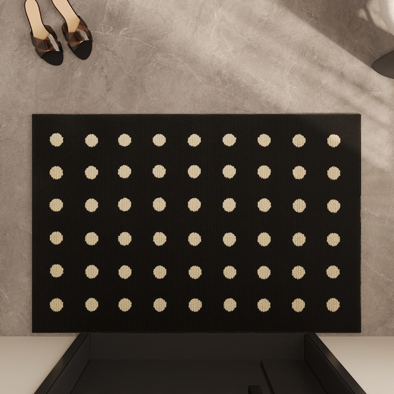 Modern Polka Dot Indoor Entryway Rug Non Slip Washable