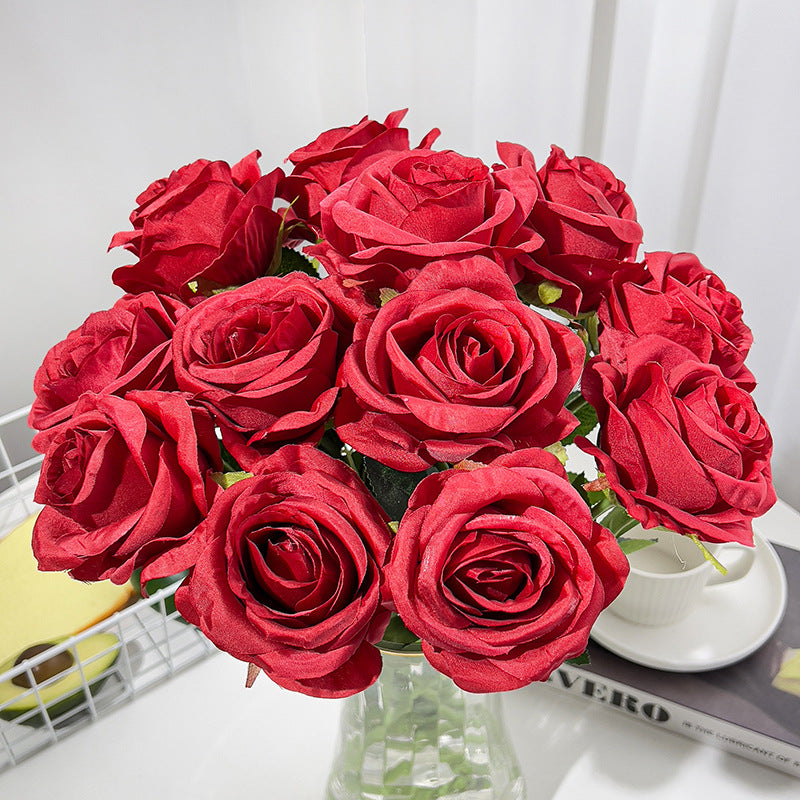 Valentine’s Day Artificial Rose Stems for Home Wedding Decor
