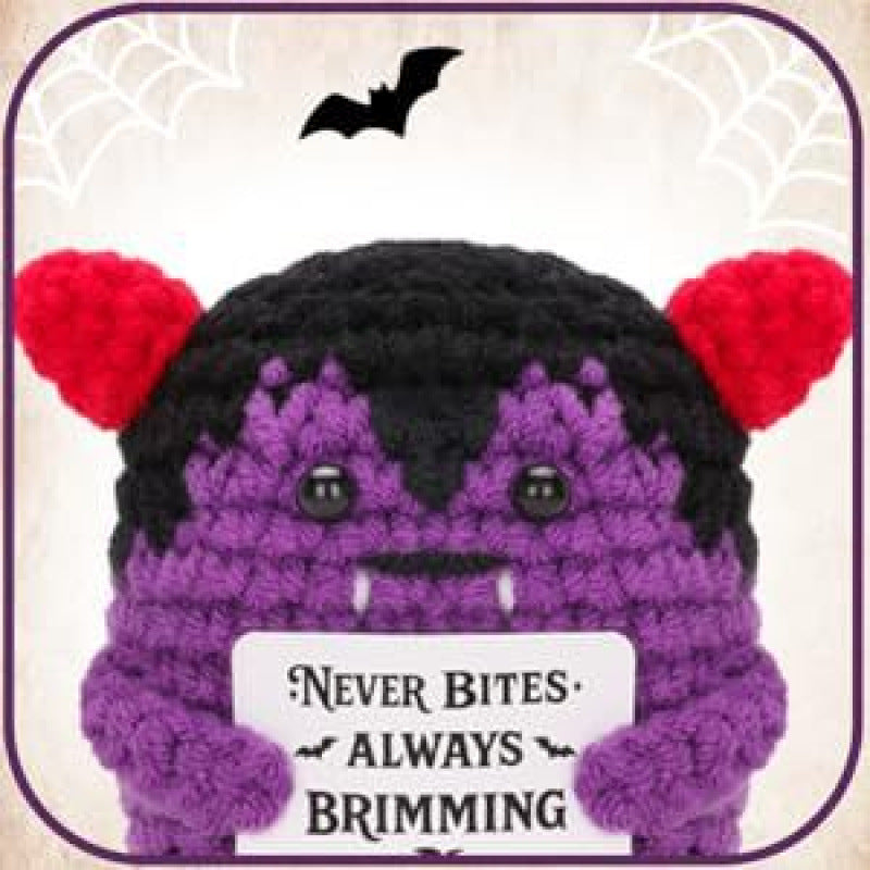 Handmade Crochet Vampire Plush Doll Halloween Decor Gift