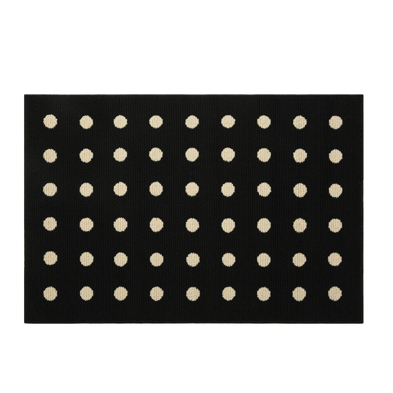 Modern Polka Dot Indoor Entryway Rug Non Slip Washable