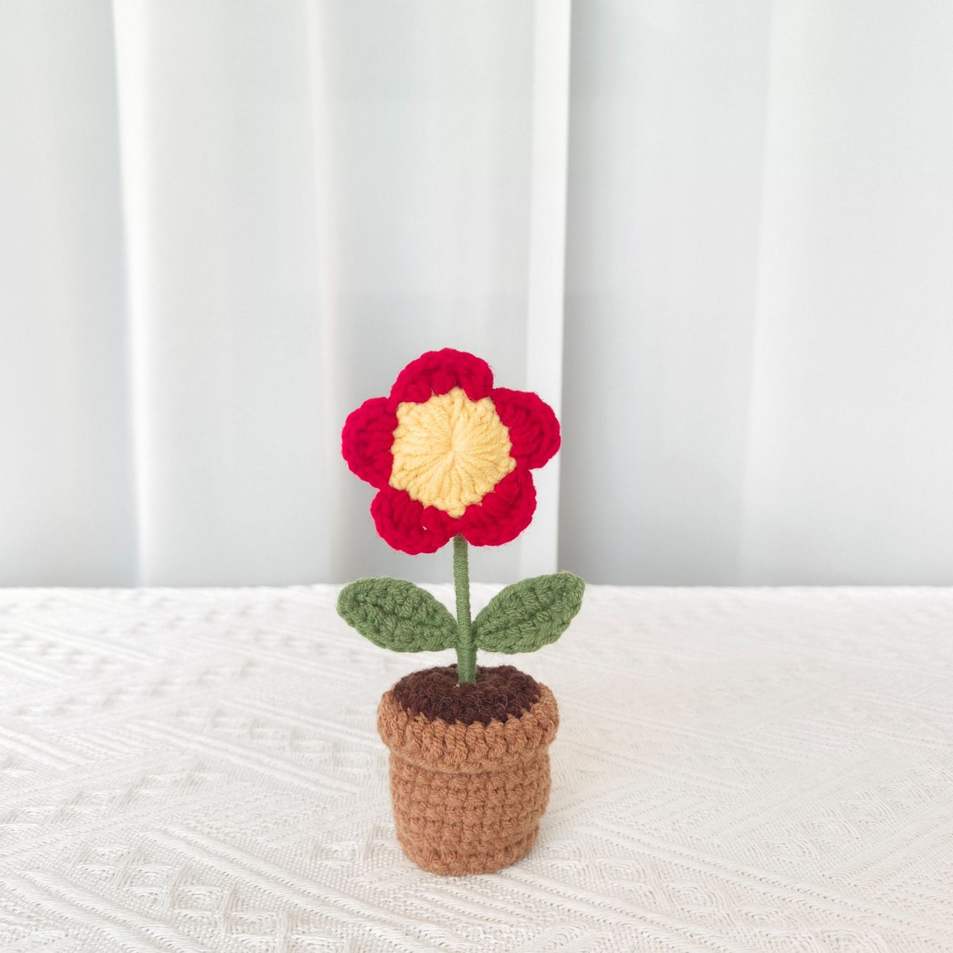 Valentine’s Day Crochet Potted Flowers Cute Gift Decor