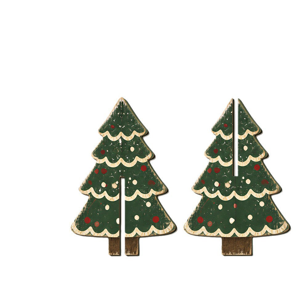 Wooden Christmas Tree Tabletop Holiday Decoration