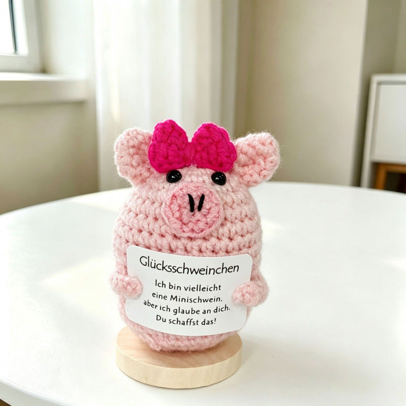 Handmade Crochet Animal Mix Figurine Desk Ornament Home Decor