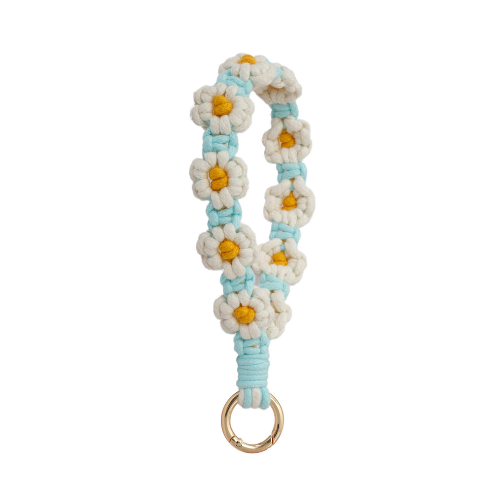 Handmade Floral Phone Charm Wrist Strap Keychain