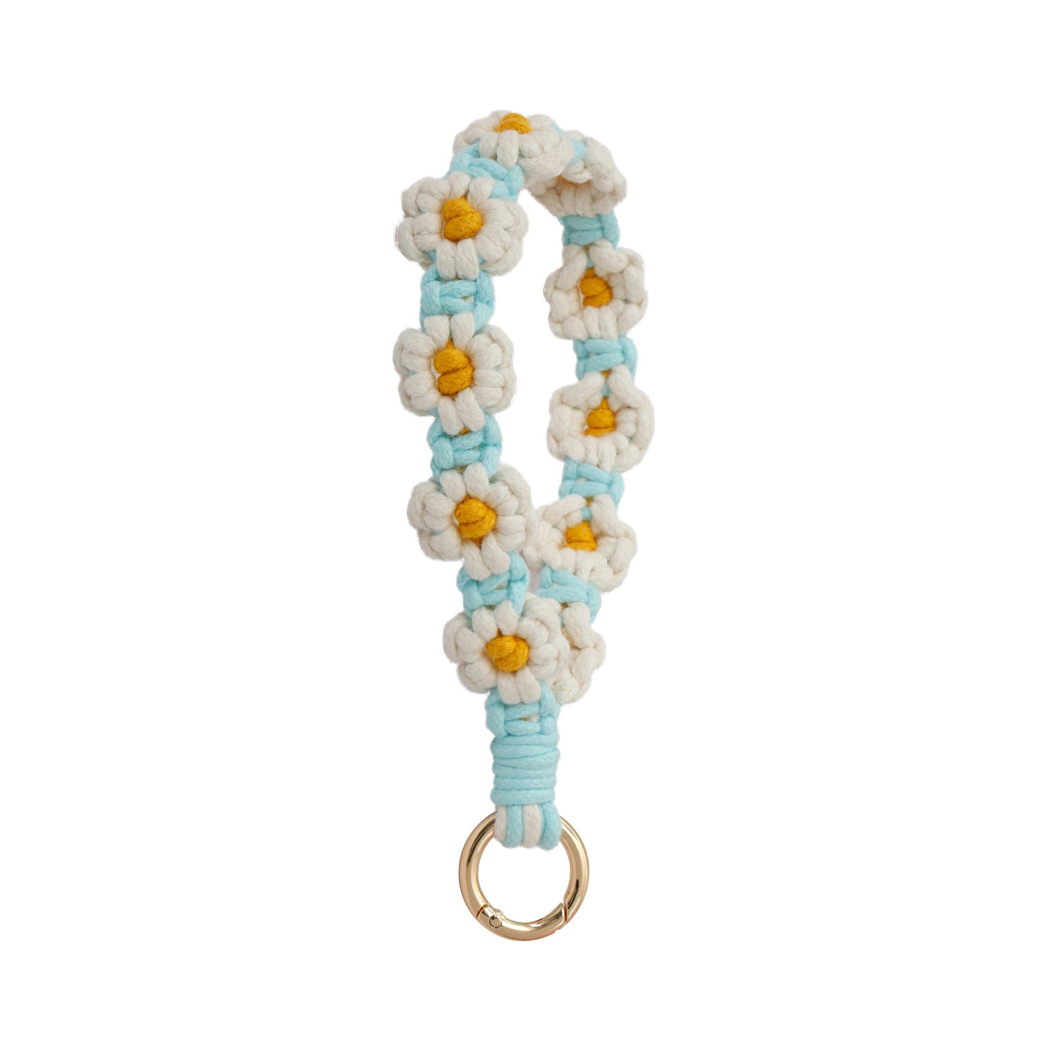 Handmade Floral Phone Charm Wrist Strap Keychain