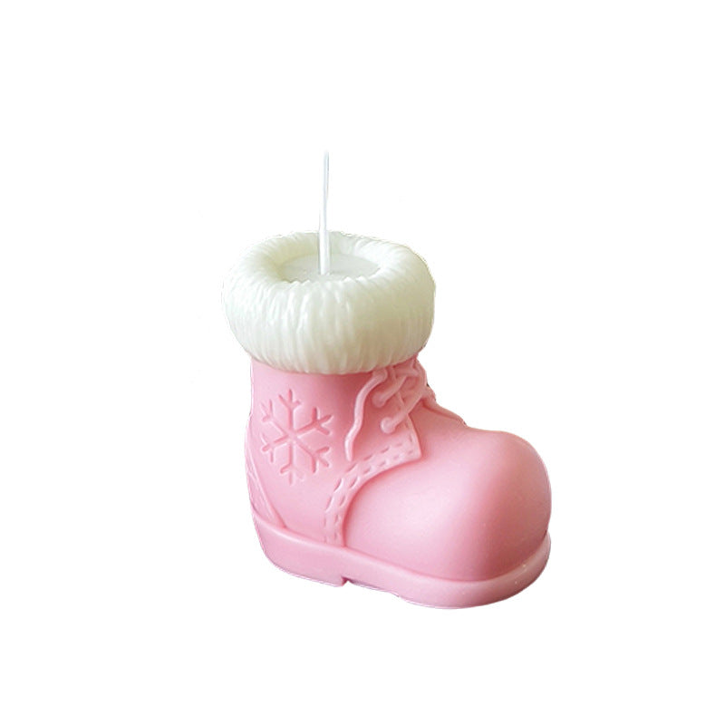 Christmas Stocking Boot Candle Holiday Decor Soy Wax Blend Candle