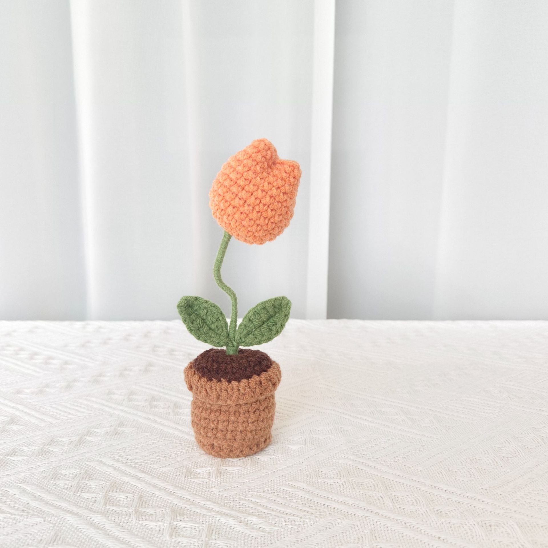 Valentine’s Day Crochet Potted Flowers Cute Gift Decor