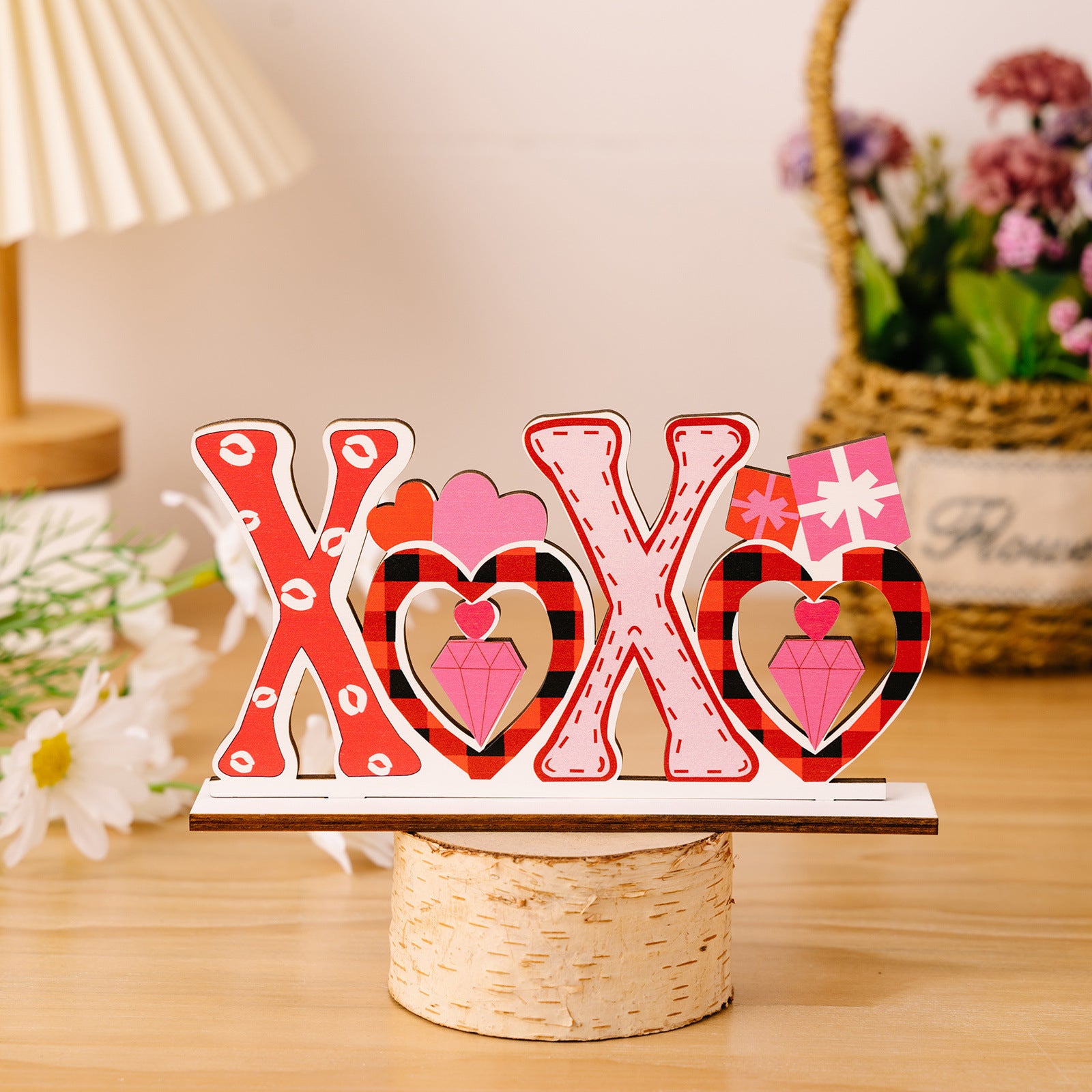 Valentine’s Day Wooden LOVE Table Decor Romantic Display