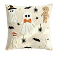 Halloween Ghost Bat Pattern Decorative Pillow Cover