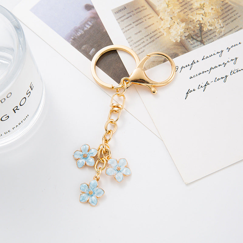 Valentine’s Day Crystal Flower Keychain Bag Charm Gift