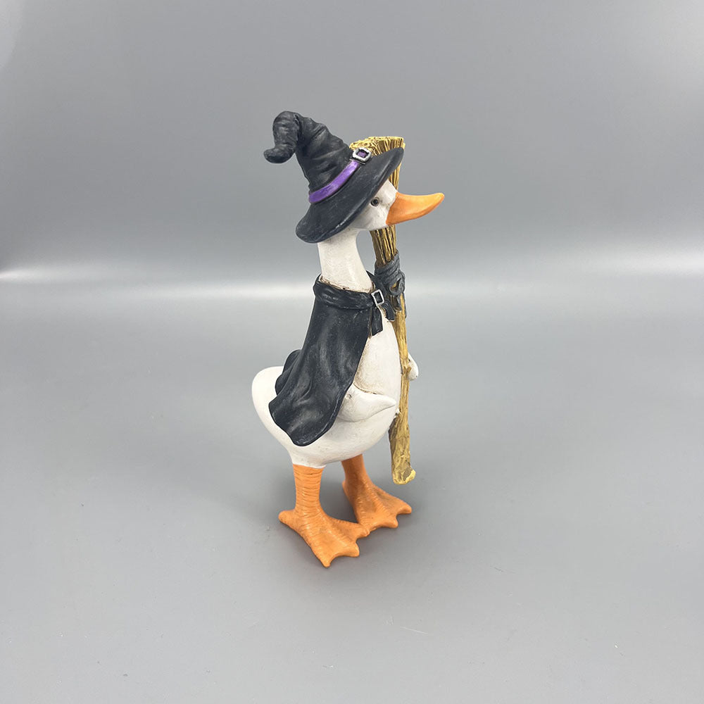 Resin Halloween Duck Figurine Seasonal Tabletop Decor