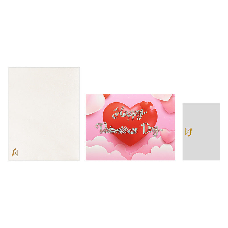 Valentines Day Layered Heart Greeting Card
