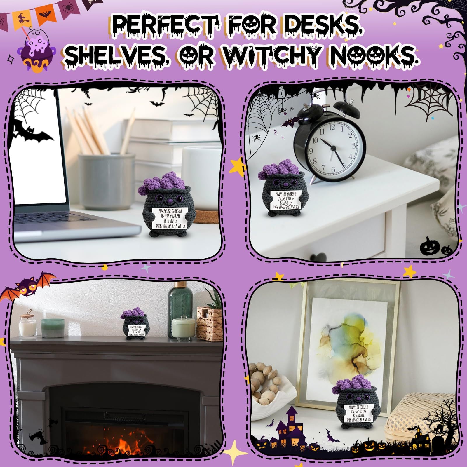 Handmade Crochet Magic Cauldron Plush Halloween Gift