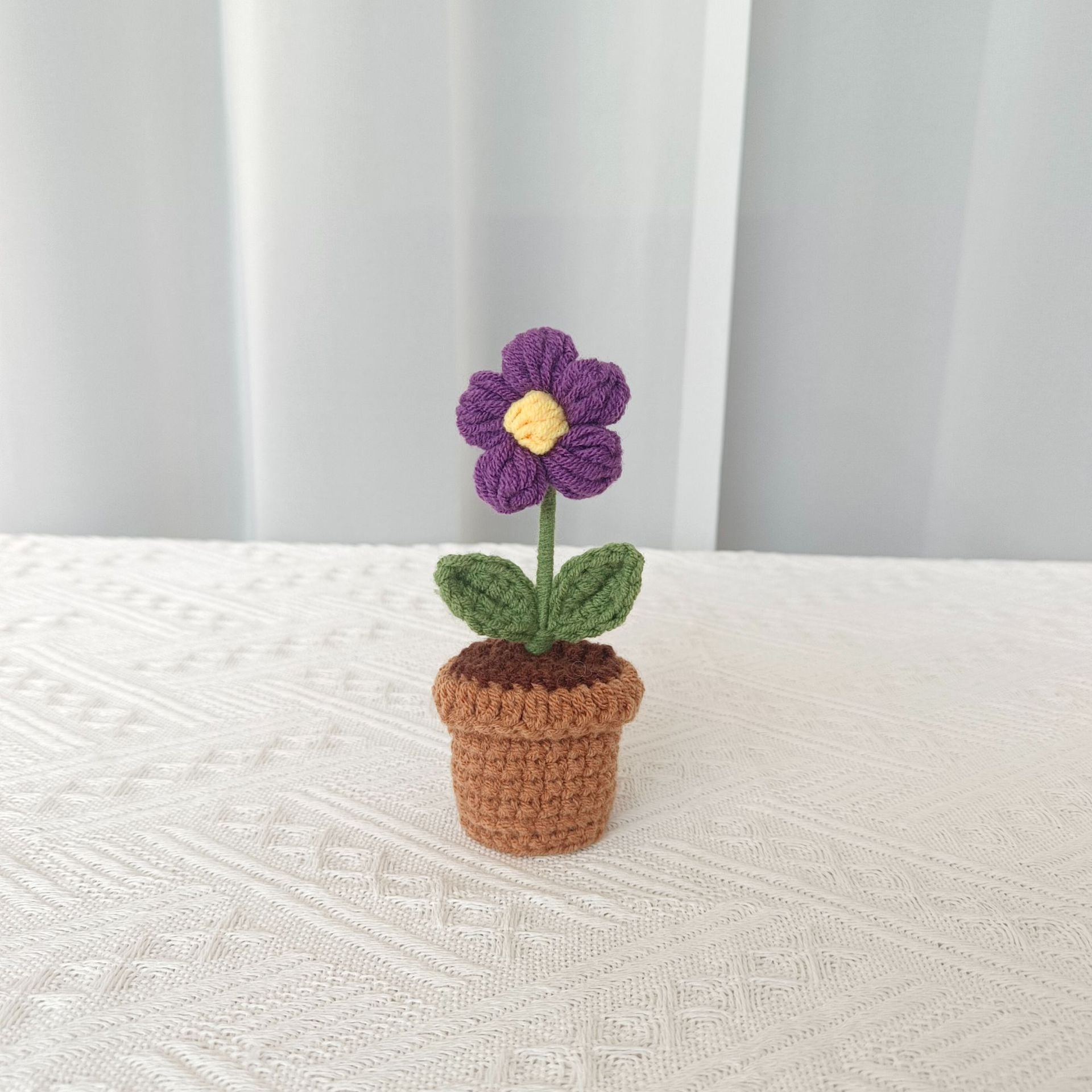 Valentine’s Day Crochet Potted Flowers Cute Gift Decor