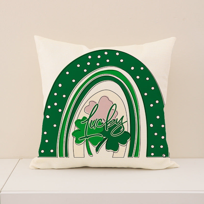 St. Patrick’s Day Green Shamrock Home Decor Pillow Cover