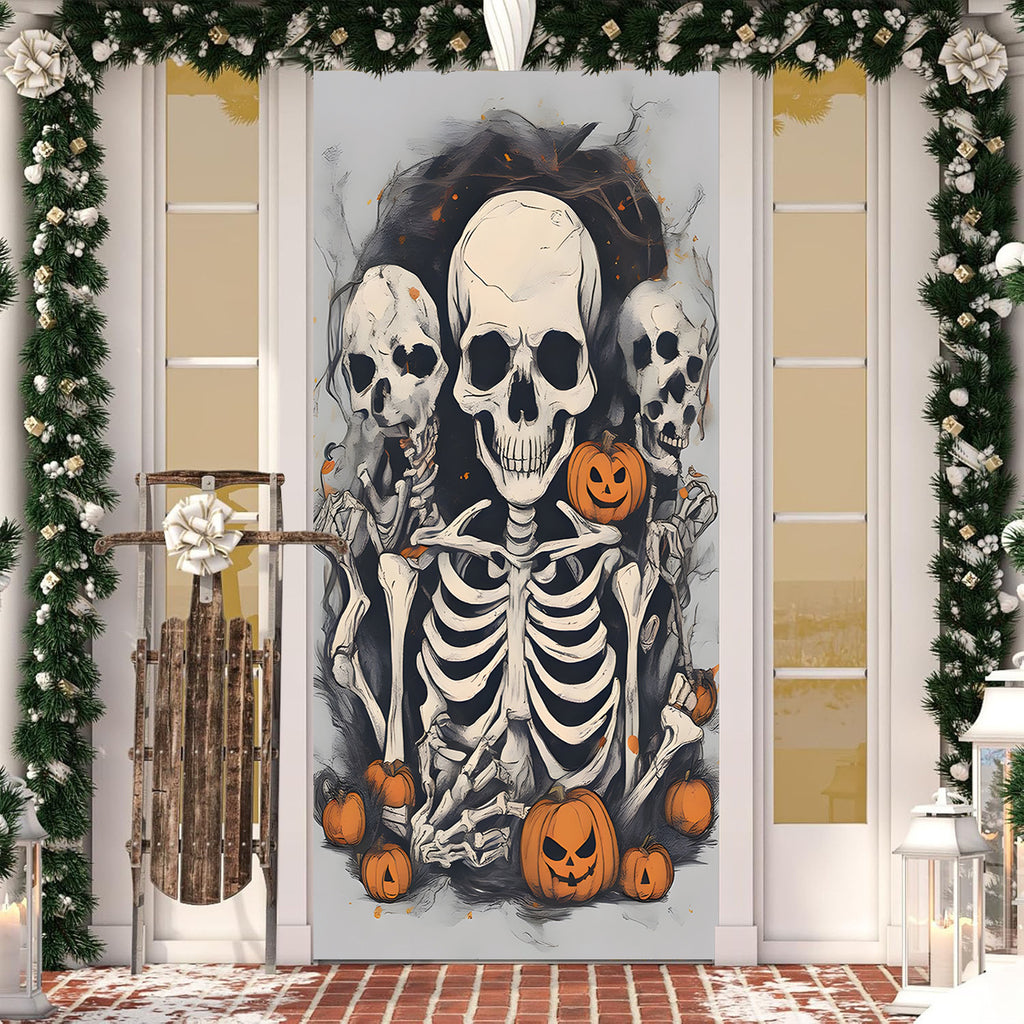 Halloween Door Cover Polyester Seasonal Party Decoration