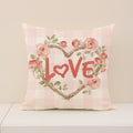 Valentine Rose Heart Pillow Covers Set Pink Nordic Decor