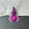 Handmade Wool Felt Purple Witch Hanging Bag Charm