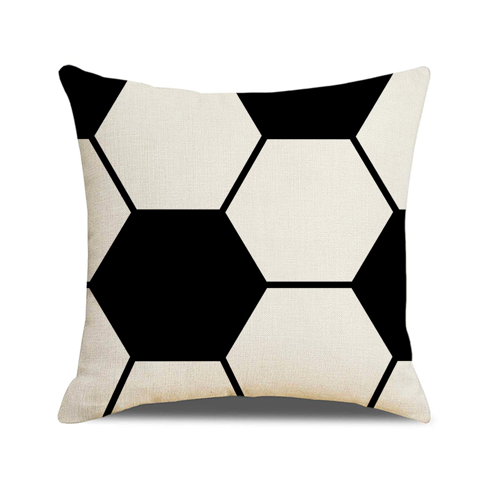 Sports Ball Square Faux Linen Throw Pillow Cover 18x18