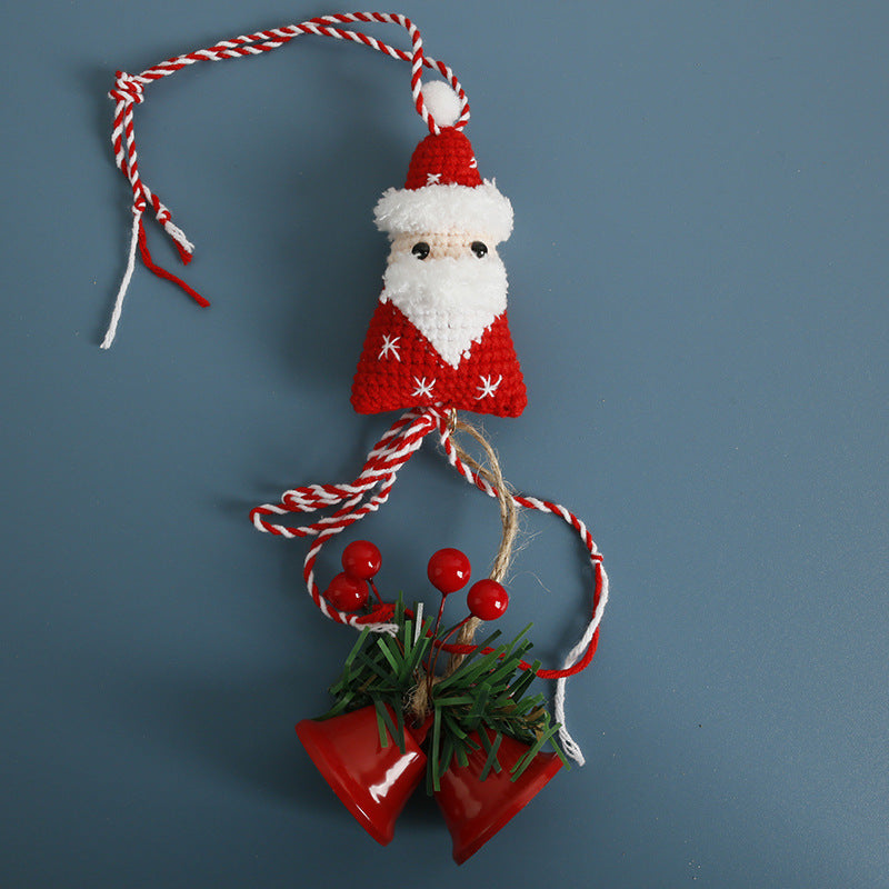 Handmade Crochet Christmas Car Hanging Bell Holiday Decor
