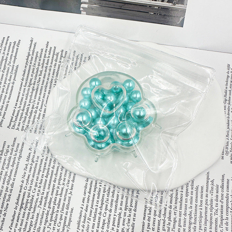 Cat Paw Bead Squishy Clear Sensory Stress Relief Toy