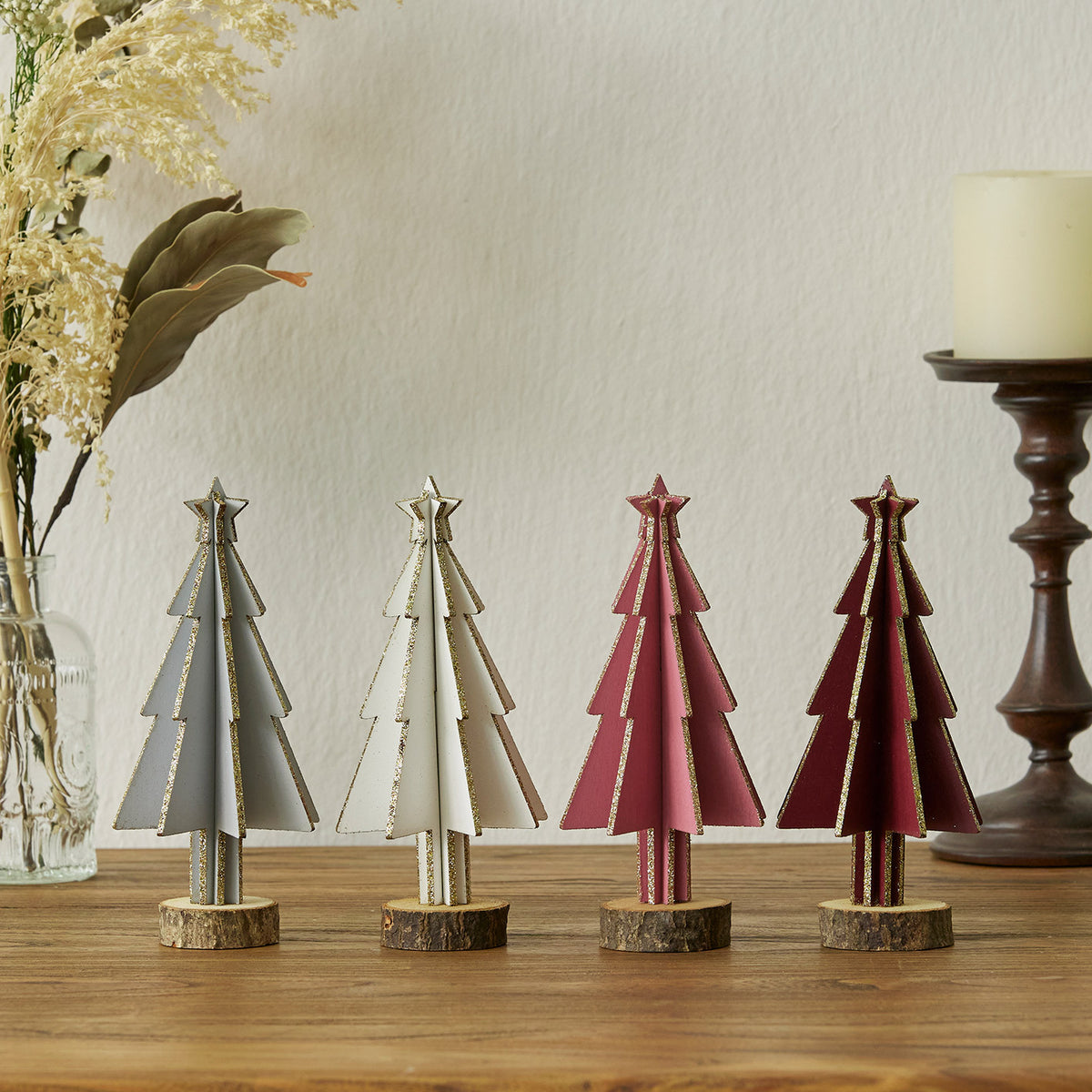 Mini Wooden Christmas Tree Tabletop Holiday Decor