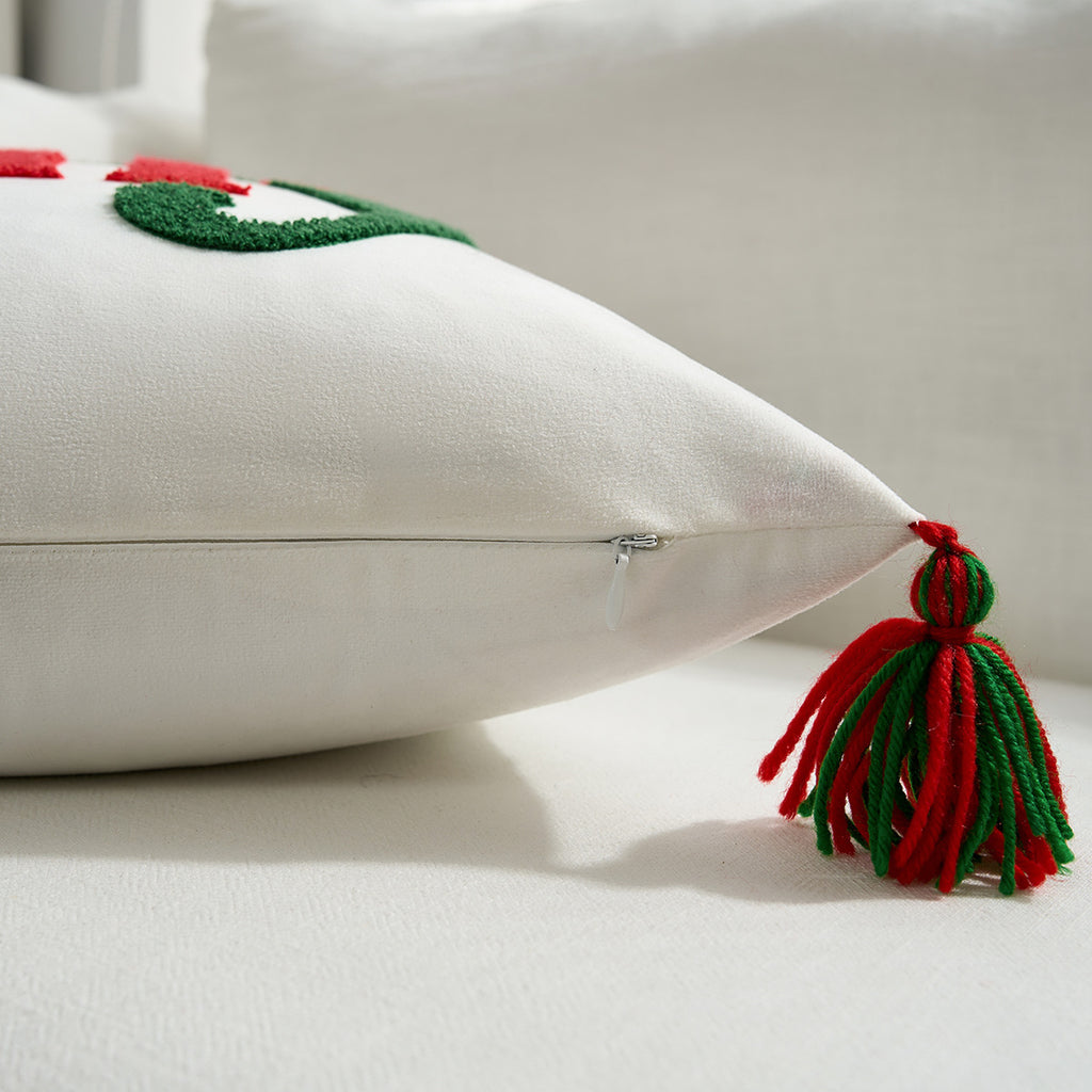 Christmas Embroidered Pillow Covers Snowflake Truck 18x18 in