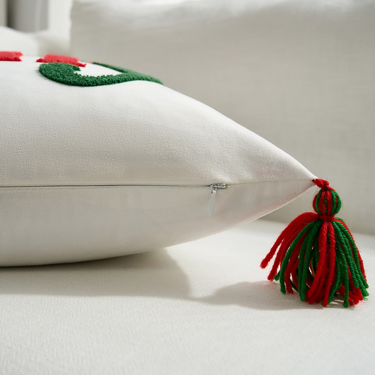 Christmas Embroidered Pillow Covers Snowflake Truck 18x18 in