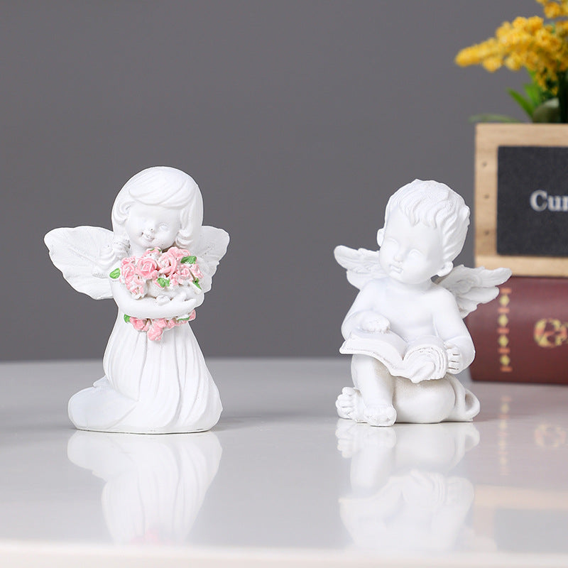 Resin Angel Figurine Garden Decor Romantic Home Accent