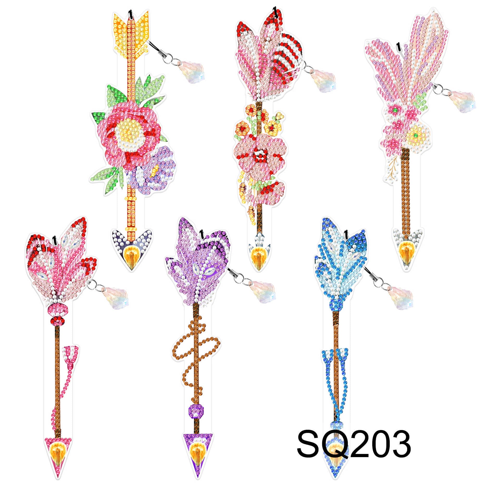 DIY Diamond Painting Bookmark Kit Crystal Pendant Craft Set