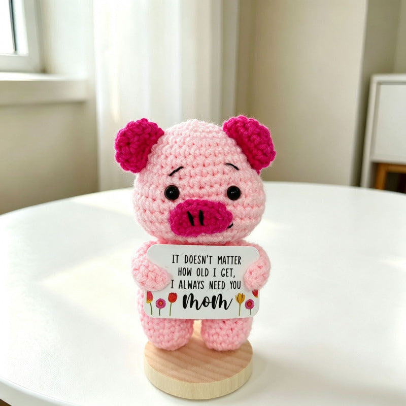 Handmade Crochet Animal Figurine Desk Ornament Home Decor