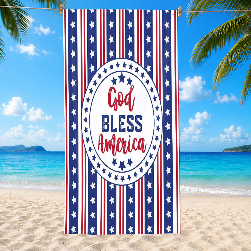 4th of July Patriotic Beach Towel Collection USA Flag Prints