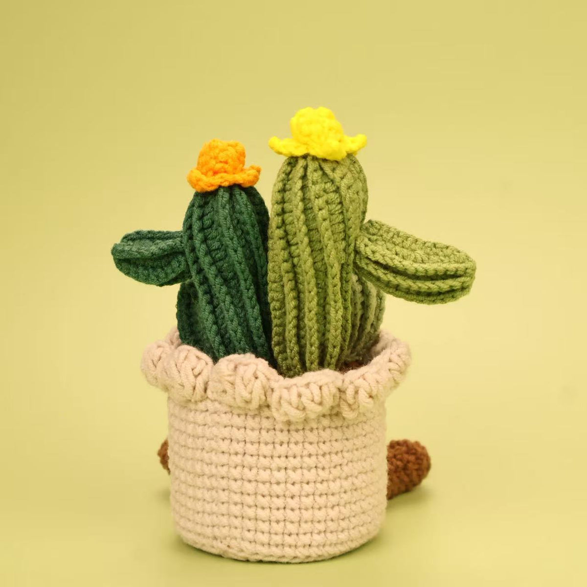 Handmade Crochet Cactus Potted Plant Home Decor