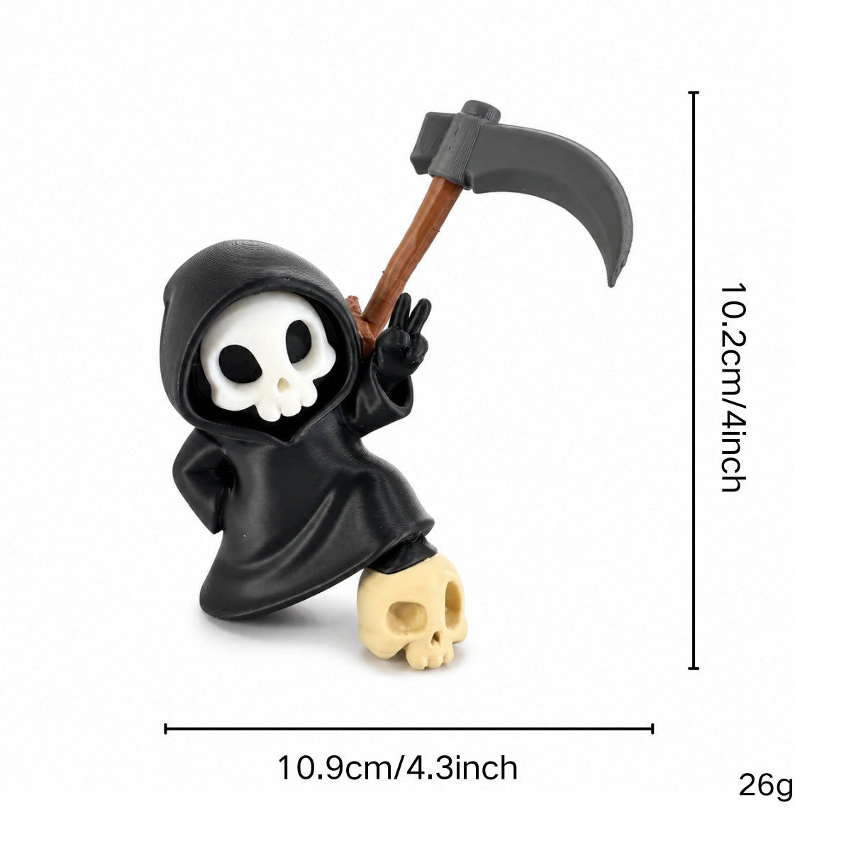 3D Printed Halloween Grim Reaper Decoration Keychain
