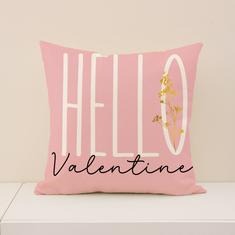 Valentine Rose Heart Pillow Covers Set Pink Nordic Decor