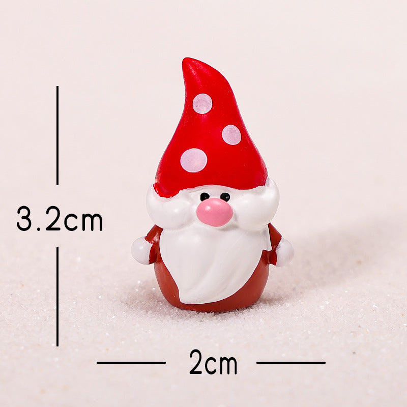 Christmas Gnome Resin Figurine Mini Holiday Decor Collectible