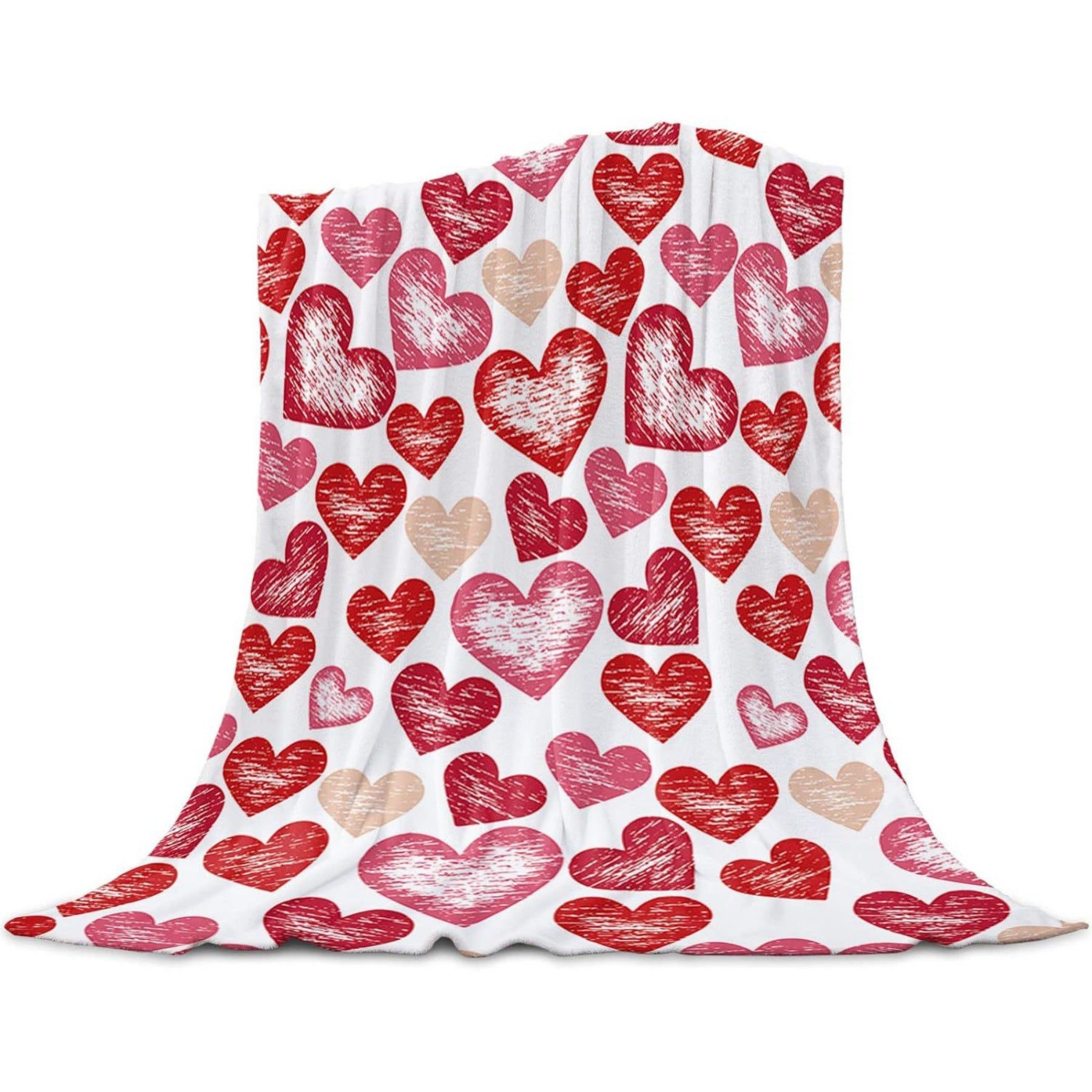 Valentine’s Day Heart Pattern Plush Throw Blanket