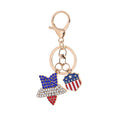 4th of July USA Keychain Set - Patriotic Rhinestone Charms