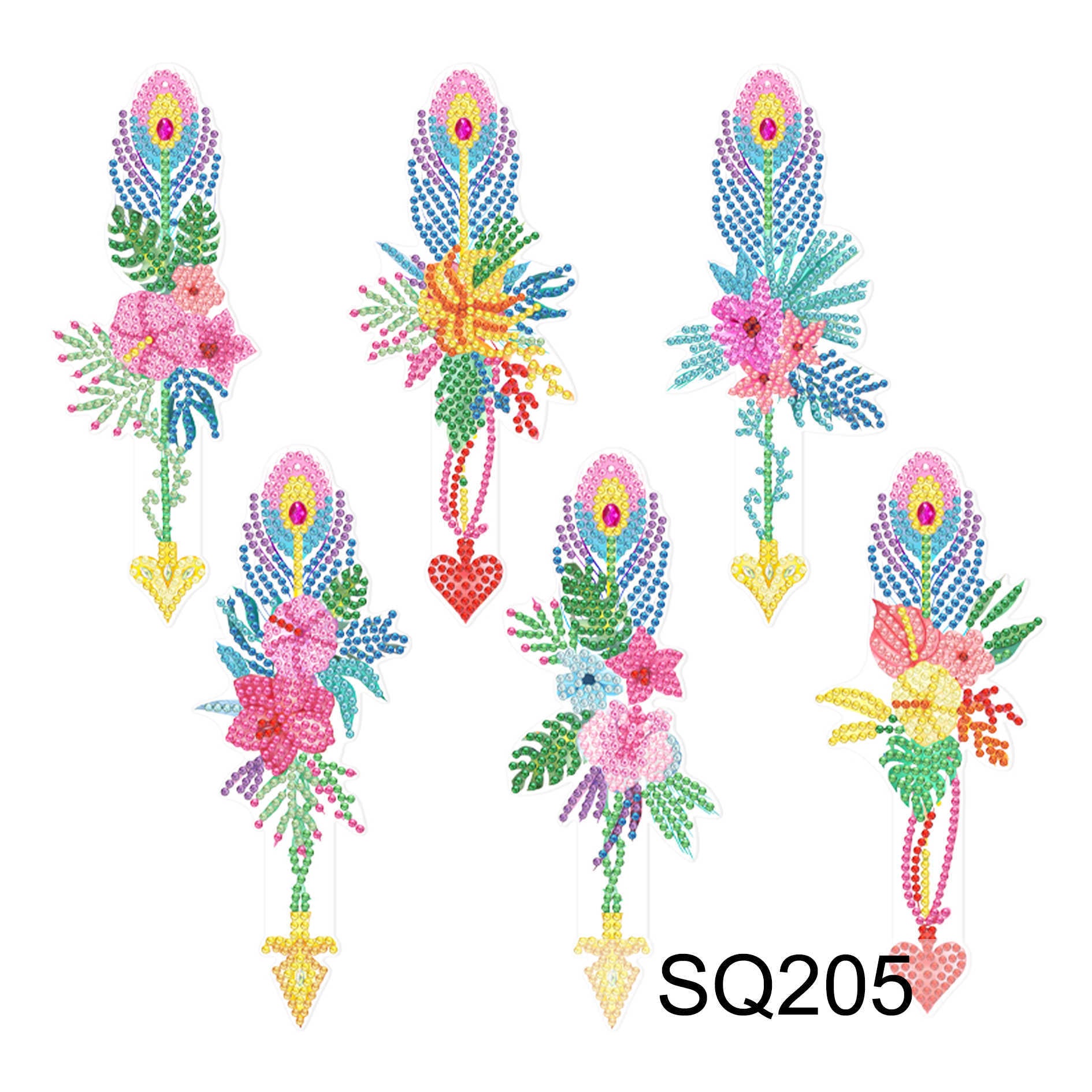 DIY Diamond Painting Bookmark Kit Crystal Pendant Craft Set